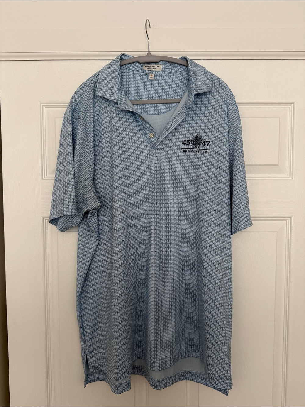 Peter Millar Light Blue Textured Men's Polo